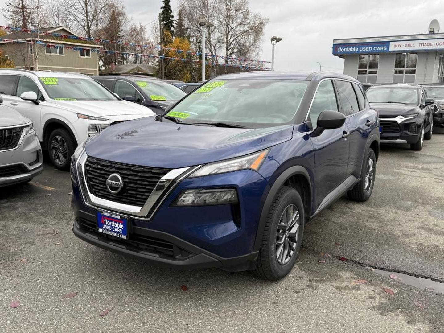2021 BLUE NISSAN ROGUE S (5N1AT3AB2MC) with an 2.5L engine, Continuously Variable transmission, located at 929 East 8th Ave, Anchorage, AK, 99501, (907) 274-2277, 61.214783, -149.866074 - Photo#0