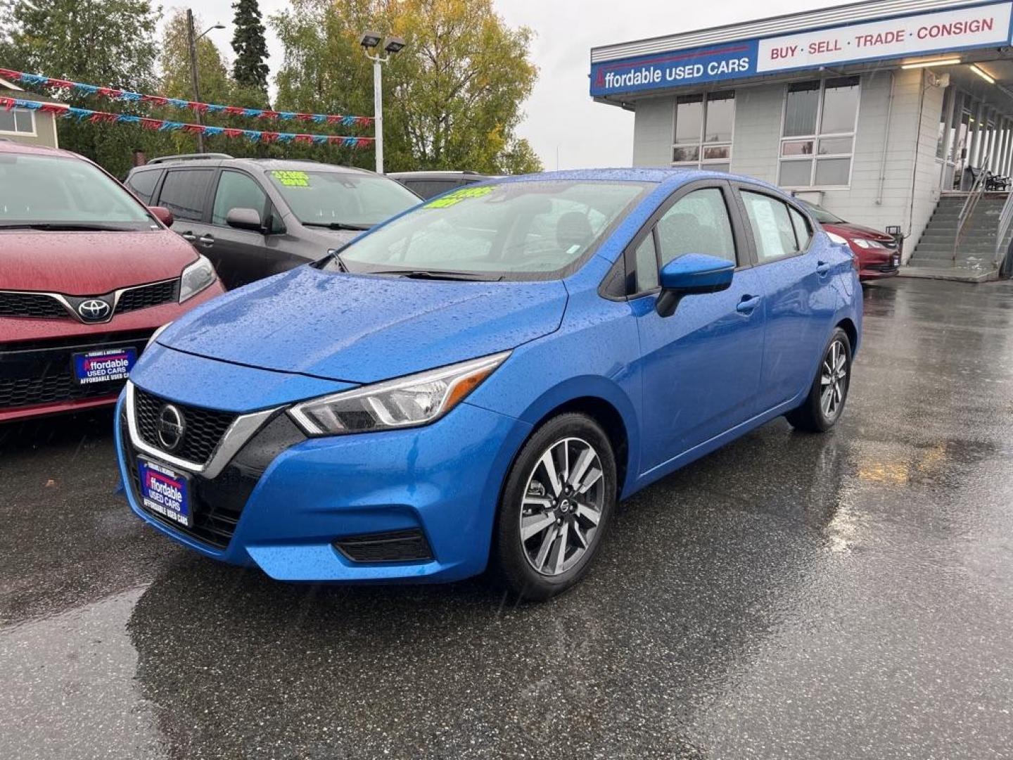 2021 BLUE NISSAN VERSA SV (3N1CN8EVXML) with an 1.6L engine, Continuously Variable transmission, located at 929 East 8th Ave, Anchorage, AK, 99501, (907) 274-2277, 61.214783, -149.866074 - Photo#0