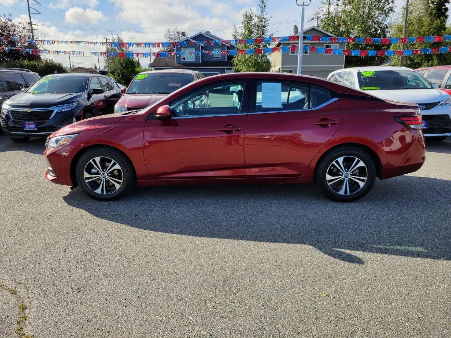 2021 RED NISSAN SENTRA SV (3N1AB8CV6MY) with an 2.0L engine, Continuously Variable transmission, located at 929 East 8th Ave, Anchorage, AK, 99501, (907) 274-2277, 61.214783, -149.866074 - Photo#1