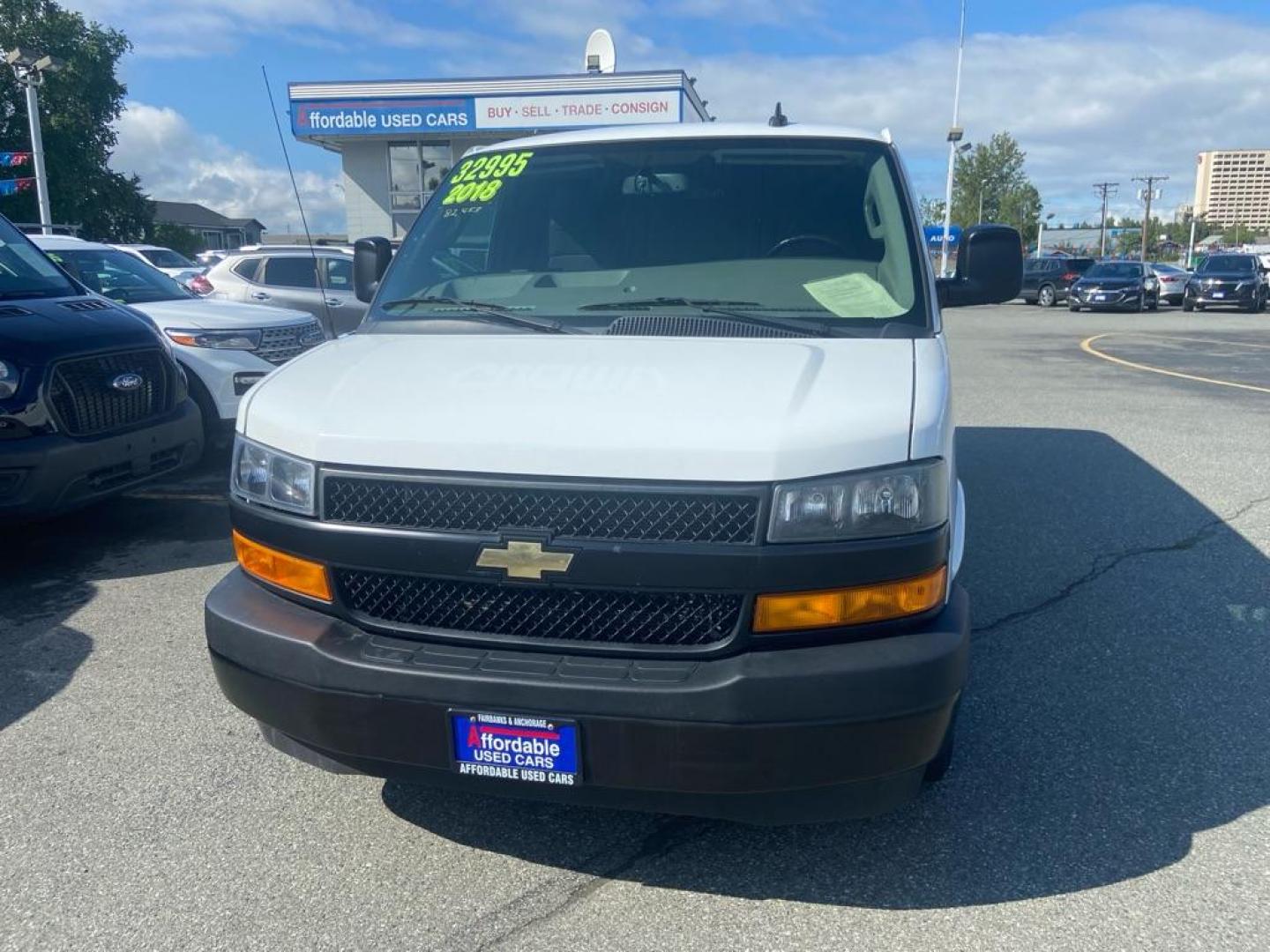 2018 WHITE CHEVROLET EXPRESS G3500 (1GCZGHFG8J1) with an 6.0L engine, Automatic transmission, located at 929 East 8th Ave, Anchorage, AK, 99501, (907) 274-2277, 61.214783, -149.866074 - Photo#0