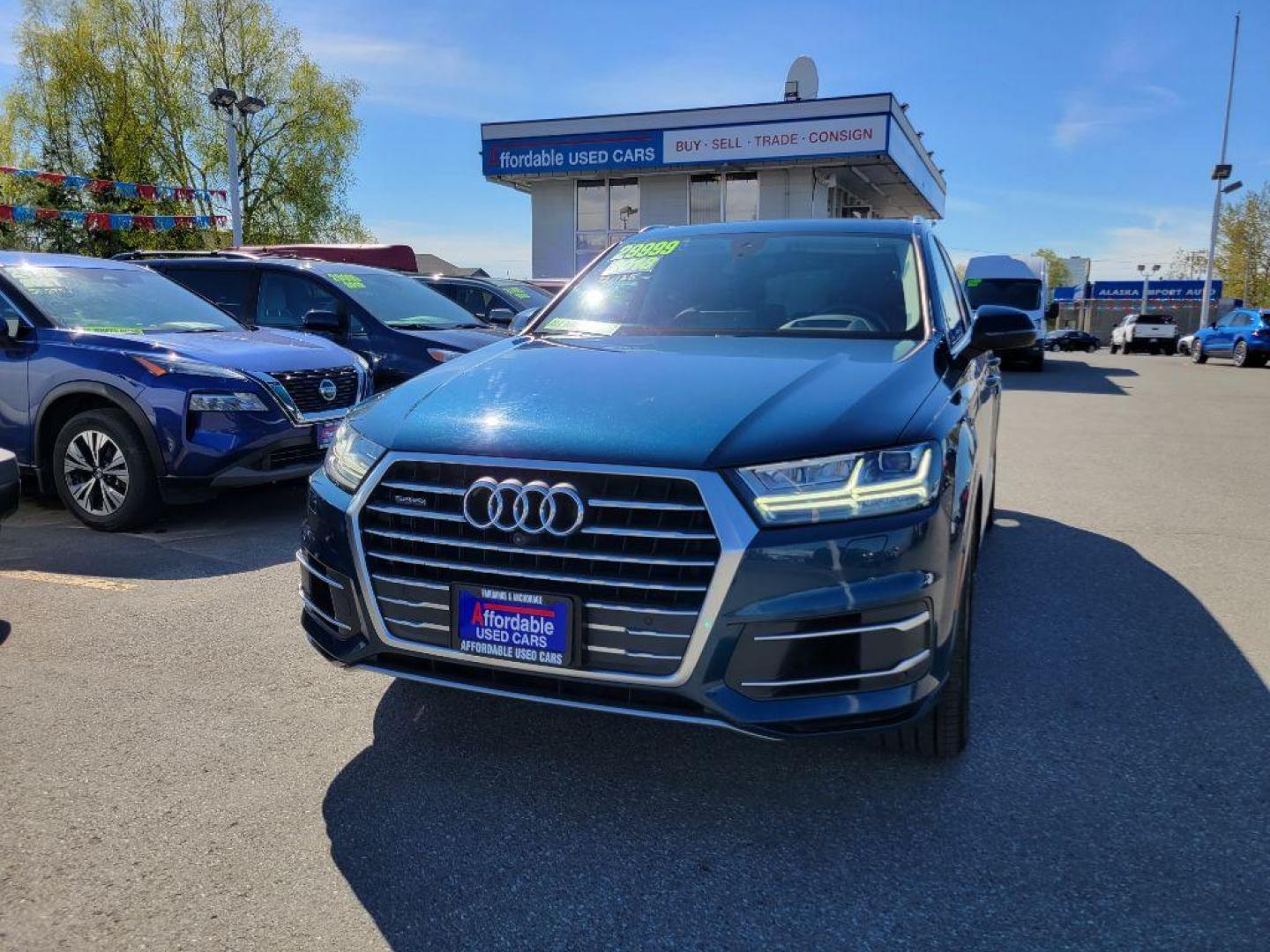 2018 BLUE AUDI Q7 PRESTIGE (WA1VAAF76JD) with an 3.0L engine, Automatic transmission, located at 929 East 8th Ave, Anchorage, AK, 99501, (907) 274-2277, 61.214783, -149.866074 - Photo#0