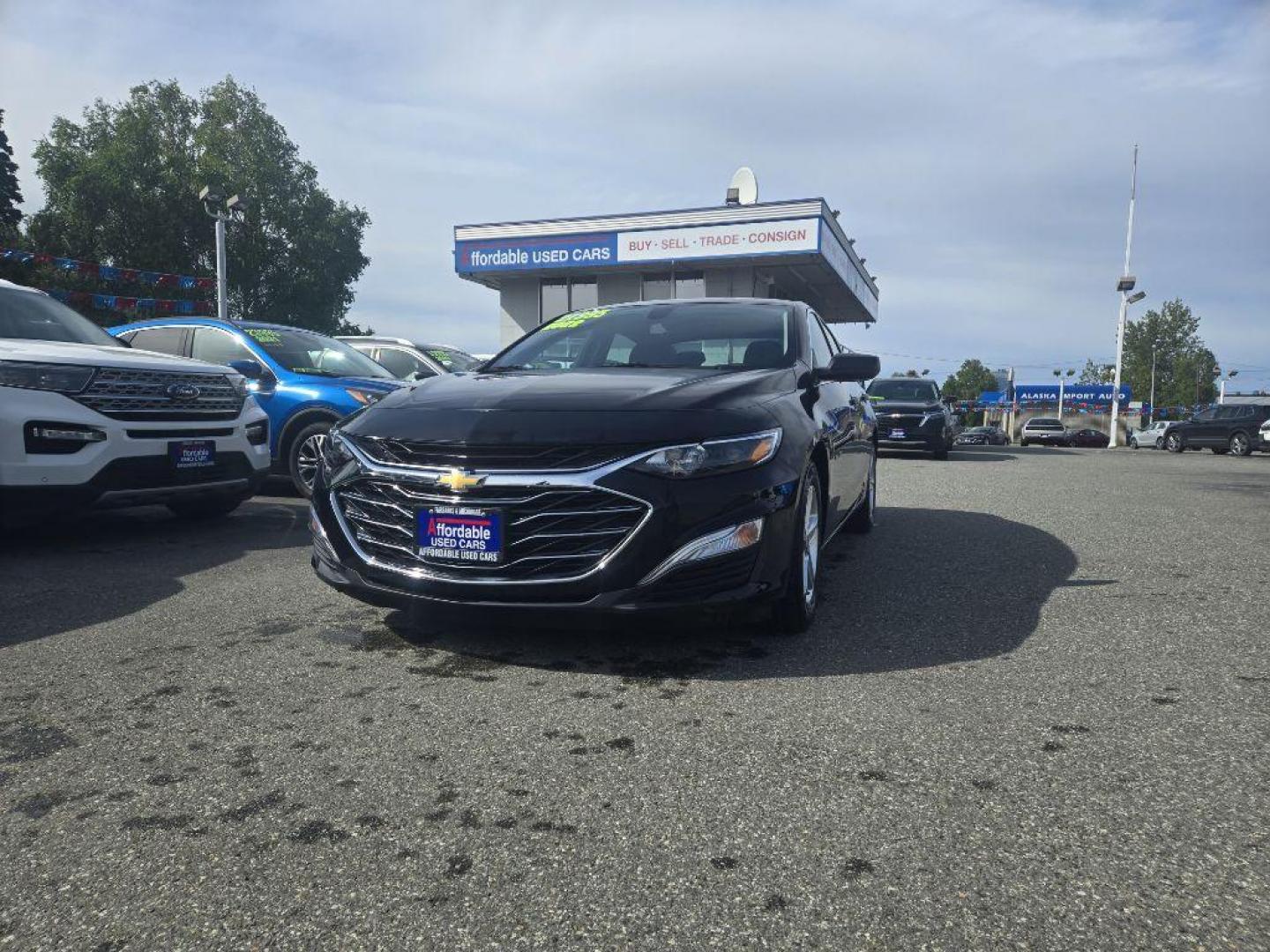 2022 BLACK CHEVROLET MALIBU LS LS (1G1ZB5ST7NF) with an 1.5L engine, Continuously Variable transmission, located at 929 East 8th Ave, Anchorage, AK, 99501, (907) 274-2277, 61.214783, -149.866074 - Photo#0