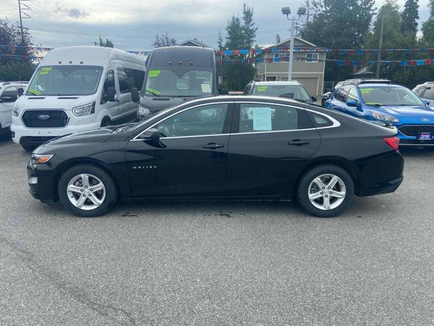 2022 BLACK CHEVROLET MALIBU LS LS (1G1ZB5ST1NF) with an 1.5L engine, Continuously Variable transmission, located at 929 East 8th Ave, Anchorage, AK, 99501, (907) 274-2277, 61.214783, -149.866074 - Photo#1