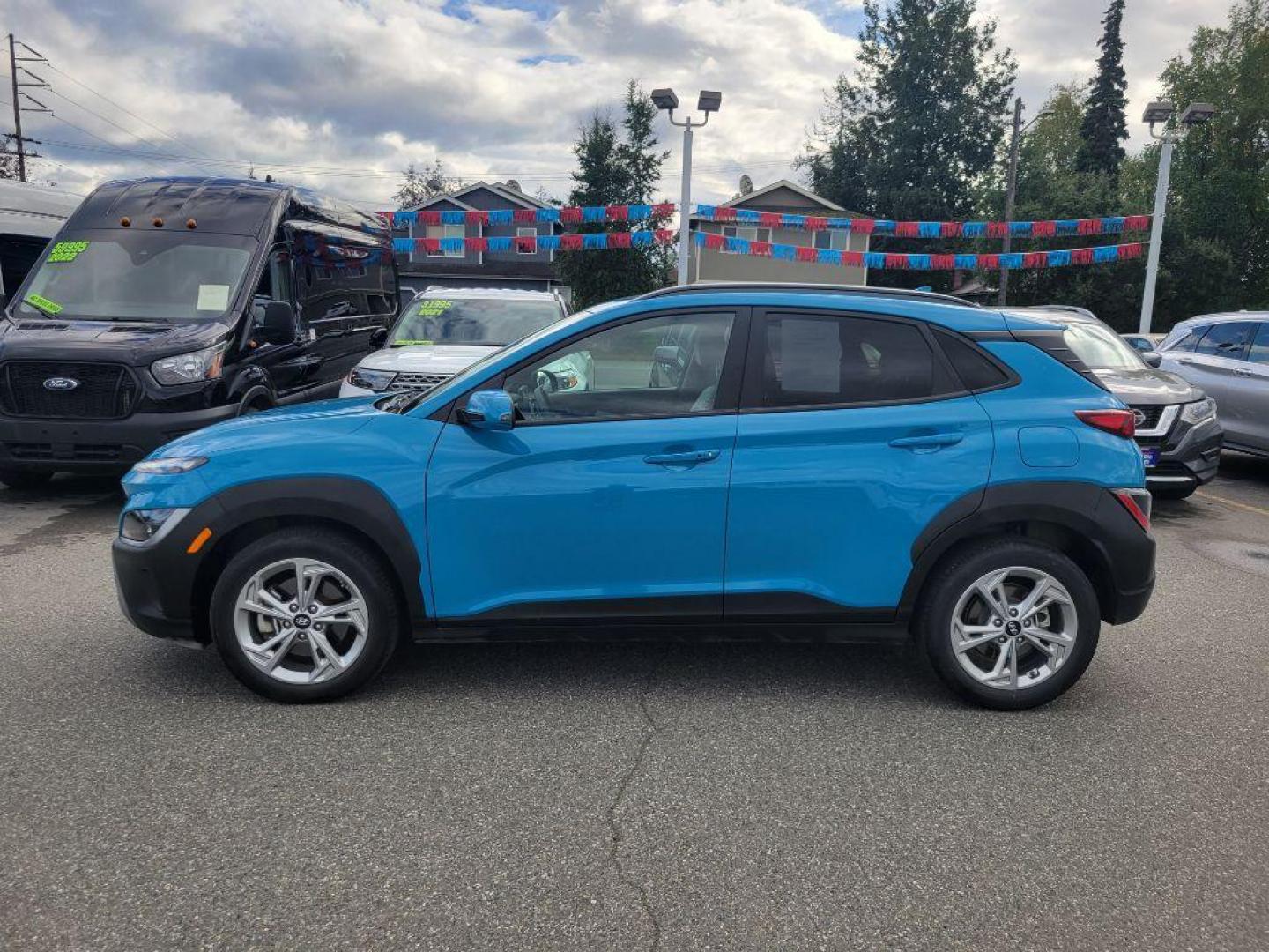 2023 BLUE HYUNDAI KONA SEL SEL (KM8K6CAB2PU) with an 2.0L engine, Continuously Variable transmission, located at 929 East 8th Ave, Anchorage, AK, 99501, (907) 274-2277, 61.214783, -149.866074 - Photo#1