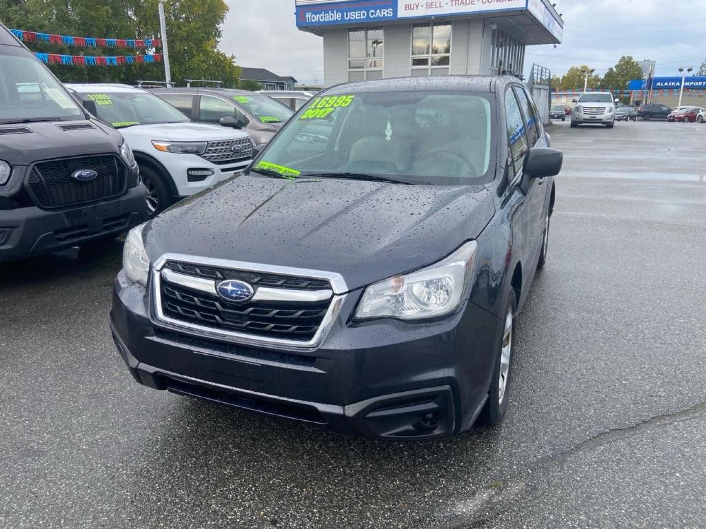 2017 BLACK SUBARU FORESTER 2.5I (JF2SJAAC5HG) with an 2.5L engine, 6-Speed Manual transmission, located at 929 East 8th Ave, Anchorage, AK, 99501, (907) 274-2277, 61.214783, -149.866074 - Photo#0