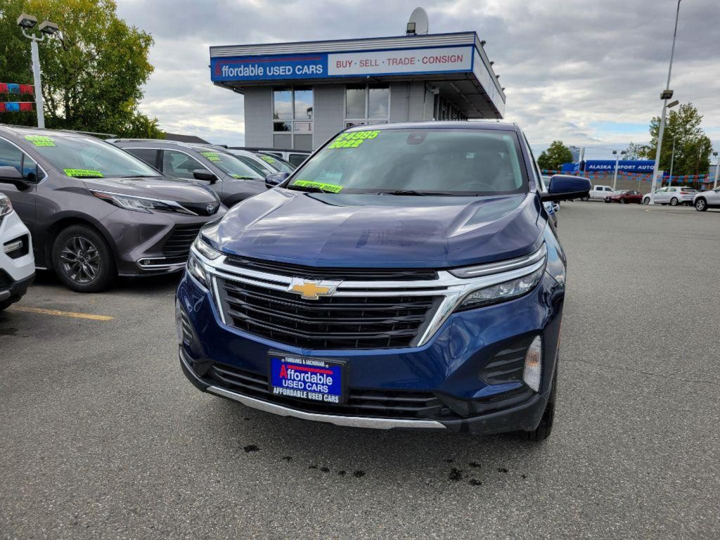 2022 BLUE CHEVROLET EQUINOX LT LT (3GNAXUEV8NL) with an 1.5L engine, Automatic transmission, located at 929 East 8th Ave, Anchorage, AK, 99501, (907) 274-2277, 61.214783, -149.866074 - Photo#0