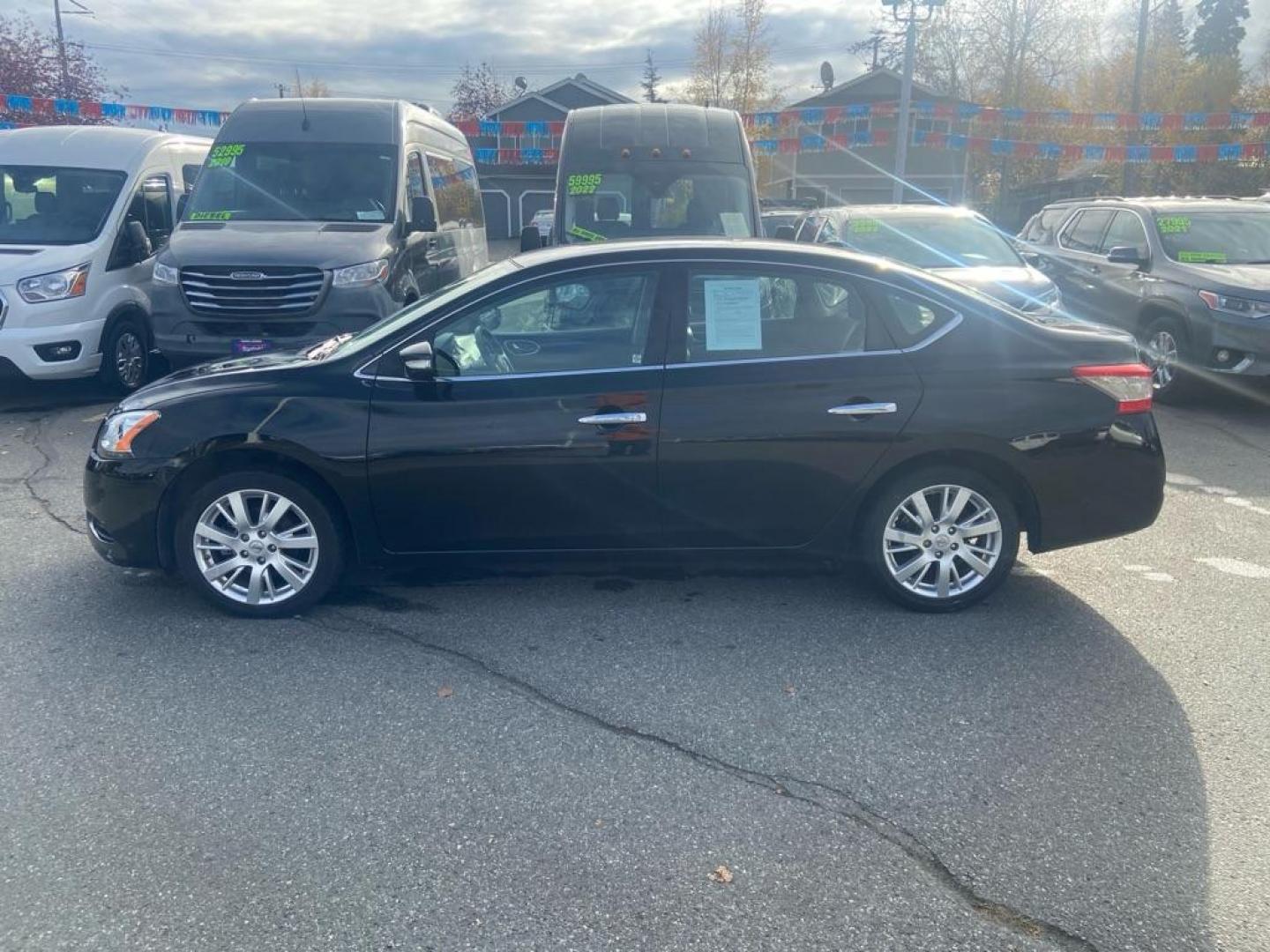 2014 BLACK NISSAN SENTRA S (3N1AB7AP8EY) with an 1.8L engine, Continuously Variable transmission, located at 929 East 8th Ave, Anchorage, AK, 99501, (907) 274-2277, 61.214783, -149.866074 - Photo#1