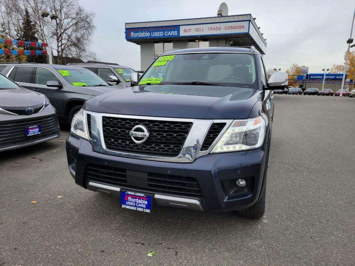 2020 BLUE NISSAN ARMADA PLATINUM (JN8AY2NE9L9) with an 5.6L engine, Automatic transmission, located at 929 East 8th Ave, Anchorage, AK, 99501, (907) 274-2277, 61.214783, -149.866074 - Photo#0