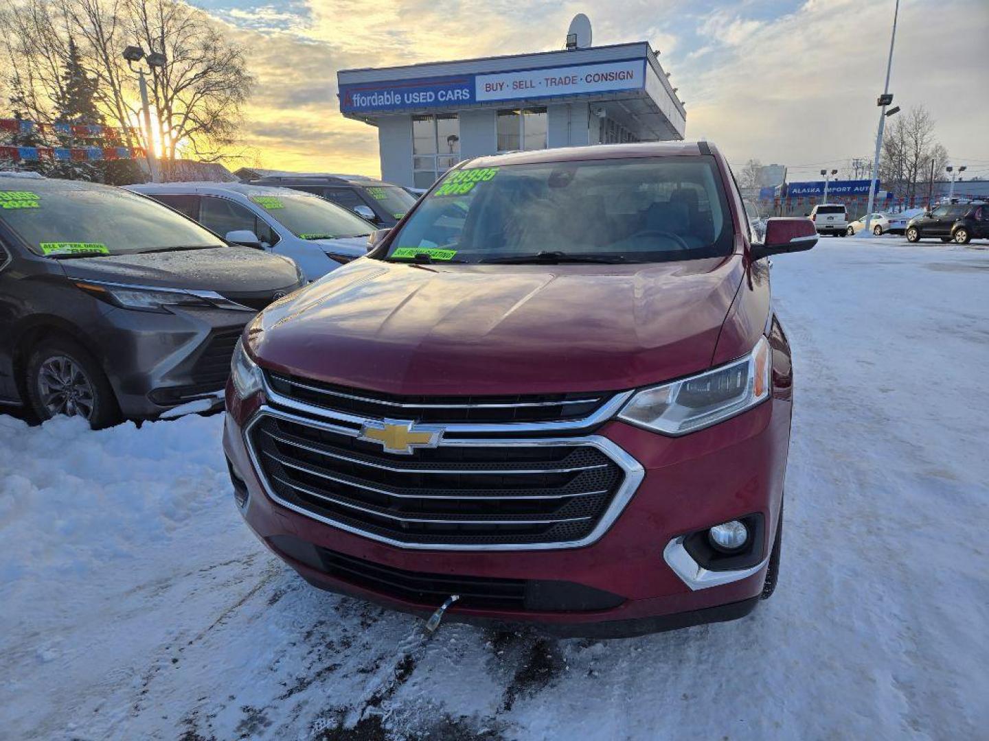 2019 RED CHEVROLET TRAVERSE PREMIER (1GNEVKKW4KJ) with an 3.6L engine, Automatic transmission, located at 929 East 8th Ave, Anchorage, AK, 99501, (907) 274-2277, 61.214783, -149.866074 - Photo#0