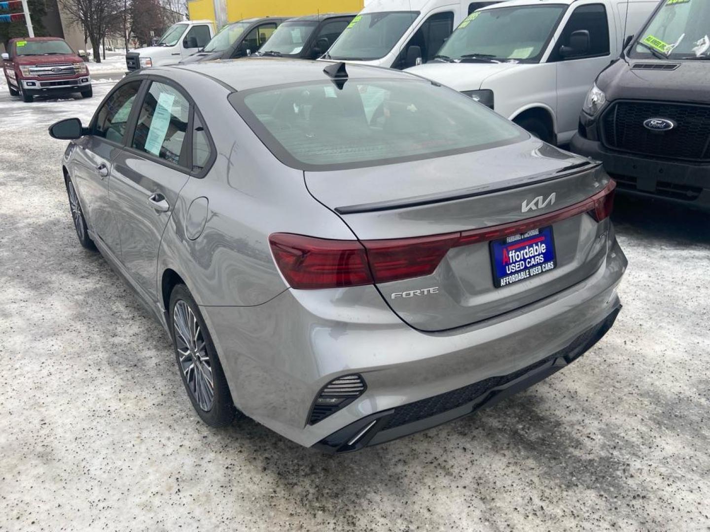 2023 GRAY KIA FORTE GT LINE (3KPF54AD0PE) with an 2L engine, Continuously Variable transmission, located at 929 East 8th Ave, Anchorage, AK, 99501, (907) 274-2277, 61.214783, -149.866074 - Photo#2