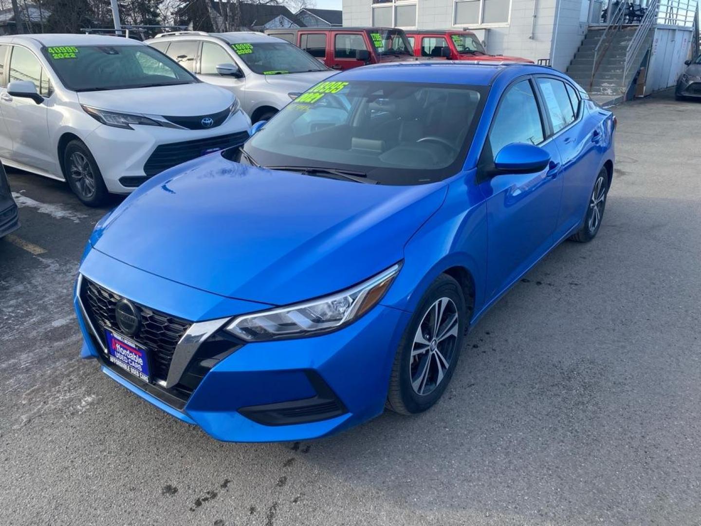 2021 BLUE NISSAN SENTRA SV SV (3N1AB8CV7MY) with an 2.0L engine, Continuously Variable transmission, located at 929 East 8th Ave, Anchorage, AK, 99501, (907) 274-2277, 61.214783, -149.866074 - Photo#0