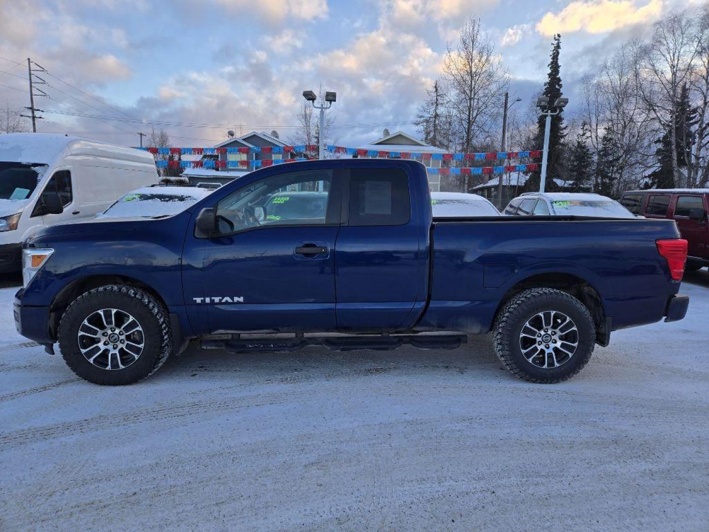 2022 BLUE NISSAN TITAN SV (1N6AA1CD3NN) with an 5.6L engine, Automatic transmission, located at 929 East 8th Ave, Anchorage, AK, 99501, (907) 274-2277, 61.214783, -149.866074 - Photo#1