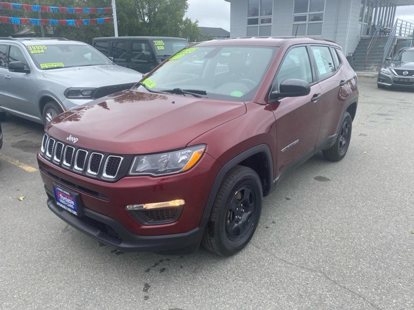 2020 MAROON JEEP COMPASS SPORT (3C4NJDAB7LT) with an 2.4L engine, Automatic transmission, located at 929 East 8th Ave, Anchorage, AK, 99501, (907) 274-2277, 61.214783, -149.866074 - Photo#0
