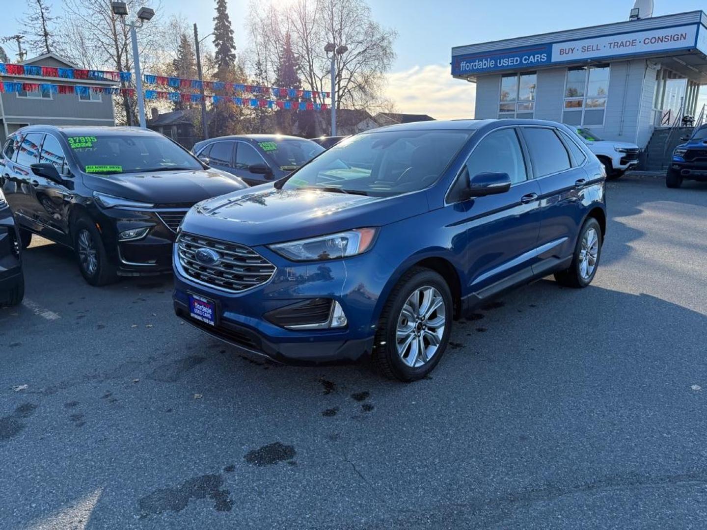 2023 BLUE FORD EDGE TITANIUM TITANIUM (2FMPK4K99PB) with an 2.0L engine, Automatic transmission, located at 929 East 8th Ave, Anchorage, AK, 99501, (907) 274-2277, 61.214783, -149.866074 - Photo#0