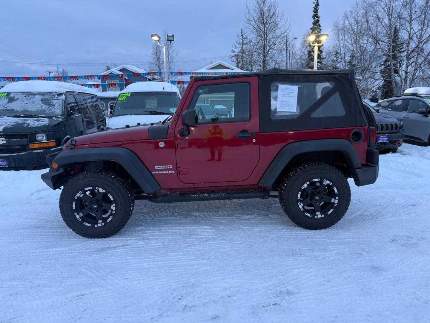 2013 MAROON JEEP WRANGLER SPORT (1C4AJWAG4DL) with an 3.6L engine, Automatic transmission, located at 929 East 8th Ave, Anchorage, AK, 99501, (907) 274-2277, 61.214783, -149.866074 - Photo#1