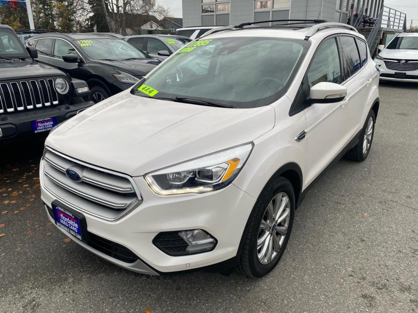 2018 WHITE FORD ESCAPE TITANIUM TITANIUM (1FMCU9J91JU) with an 2.0L engine, Automatic transmission, located at 929 East 8th Ave, Anchorage, AK, 99501, (907) 274-2277, 61.214783, -149.866074 - Photo#0