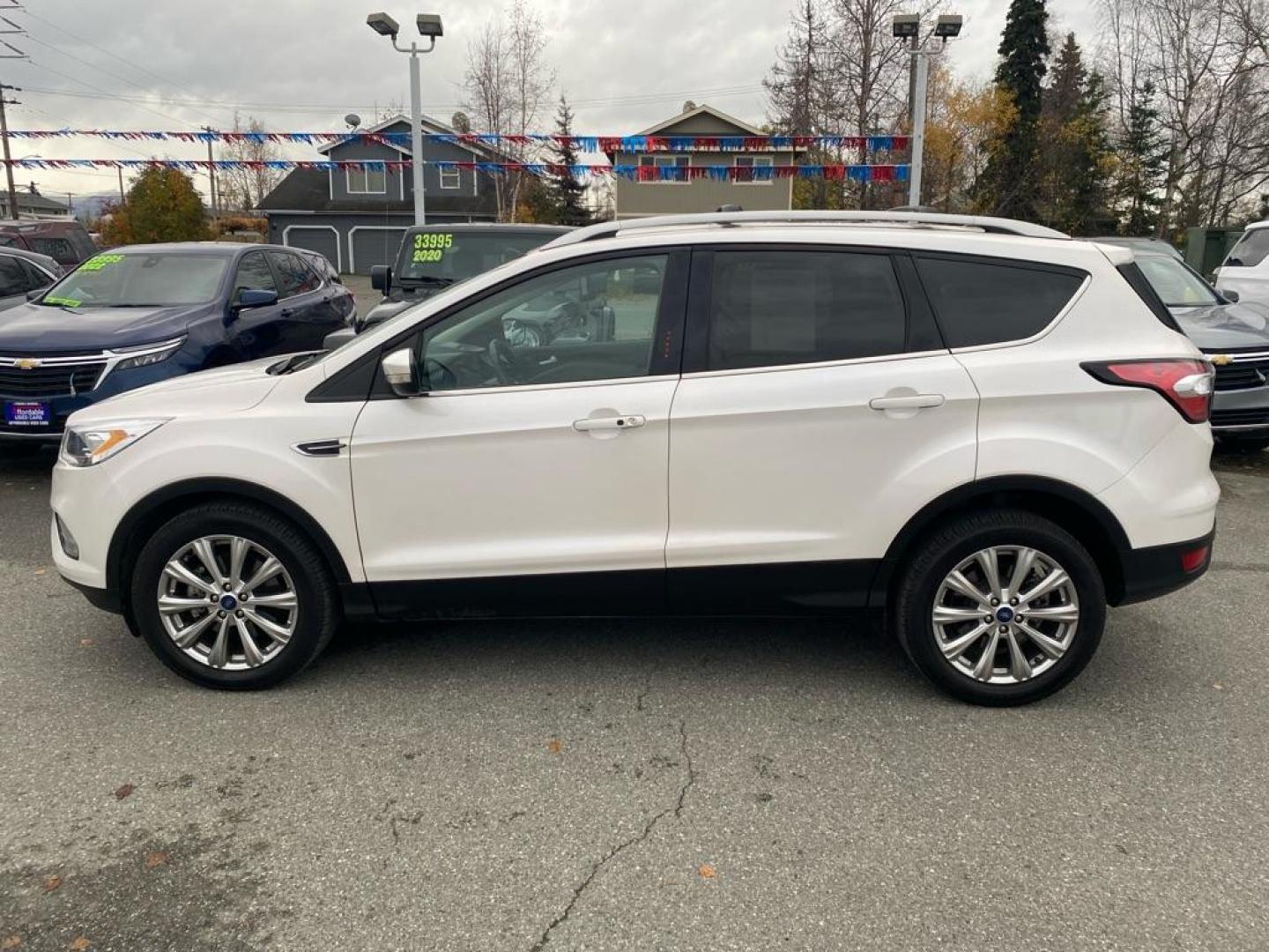 2018 WHITE FORD ESCAPE TITANIUM TITANIUM (1FMCU9J91JU) with an 2.0L engine, Automatic transmission, located at 929 East 8th Ave, Anchorage, AK, 99501, (907) 274-2277, 61.214783, -149.866074 - Photo#1