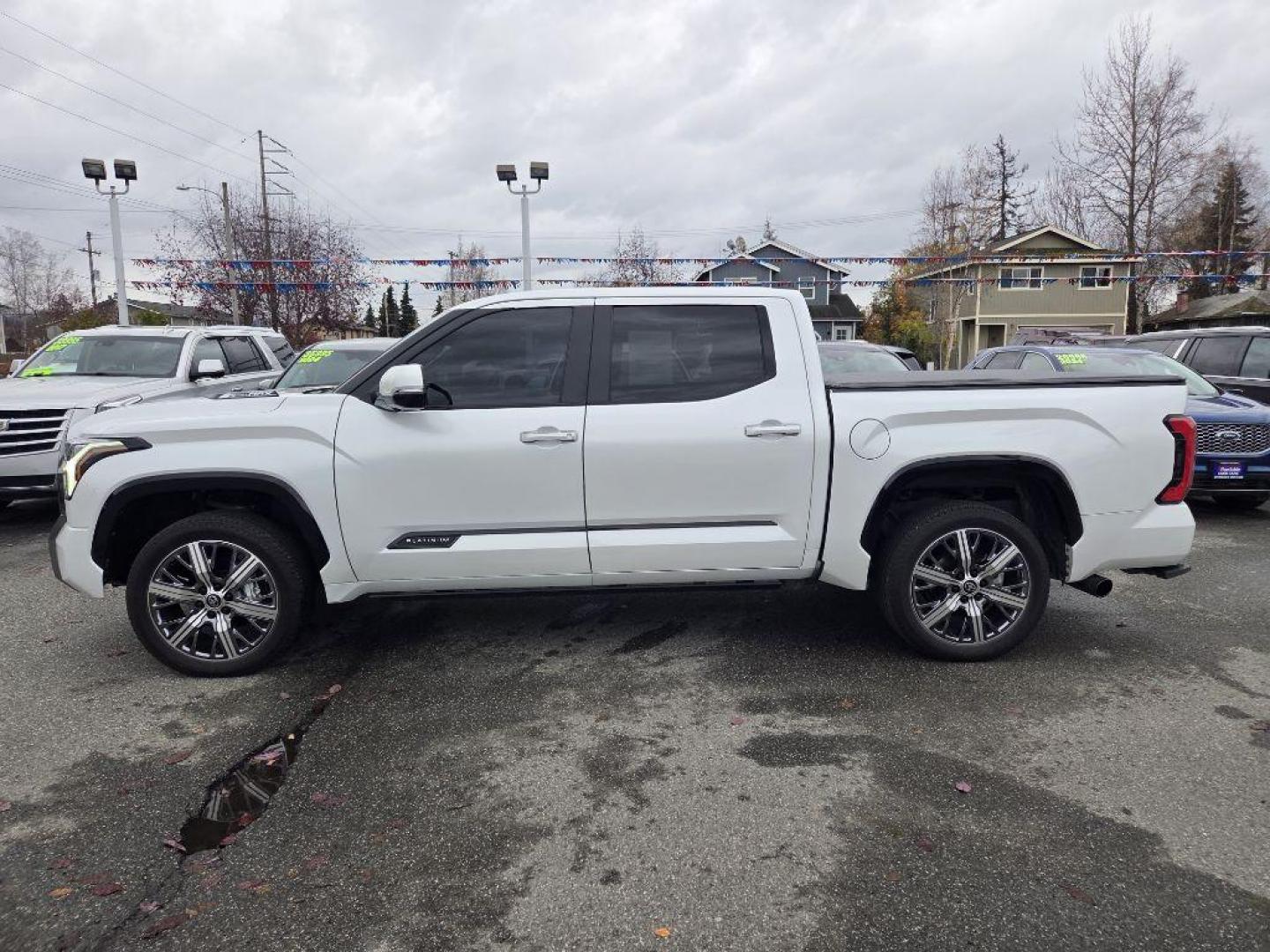 2024 WHITE TOYOTA TUNDRA CREWMAX PLATINUM (5TFNC5DB4RX) with an 3.4L engine, Automatic transmission, located at 929 East 8th Ave, Anchorage, AK, 99501, (907) 274-2277, 61.214783, -149.866074 - Photo#1