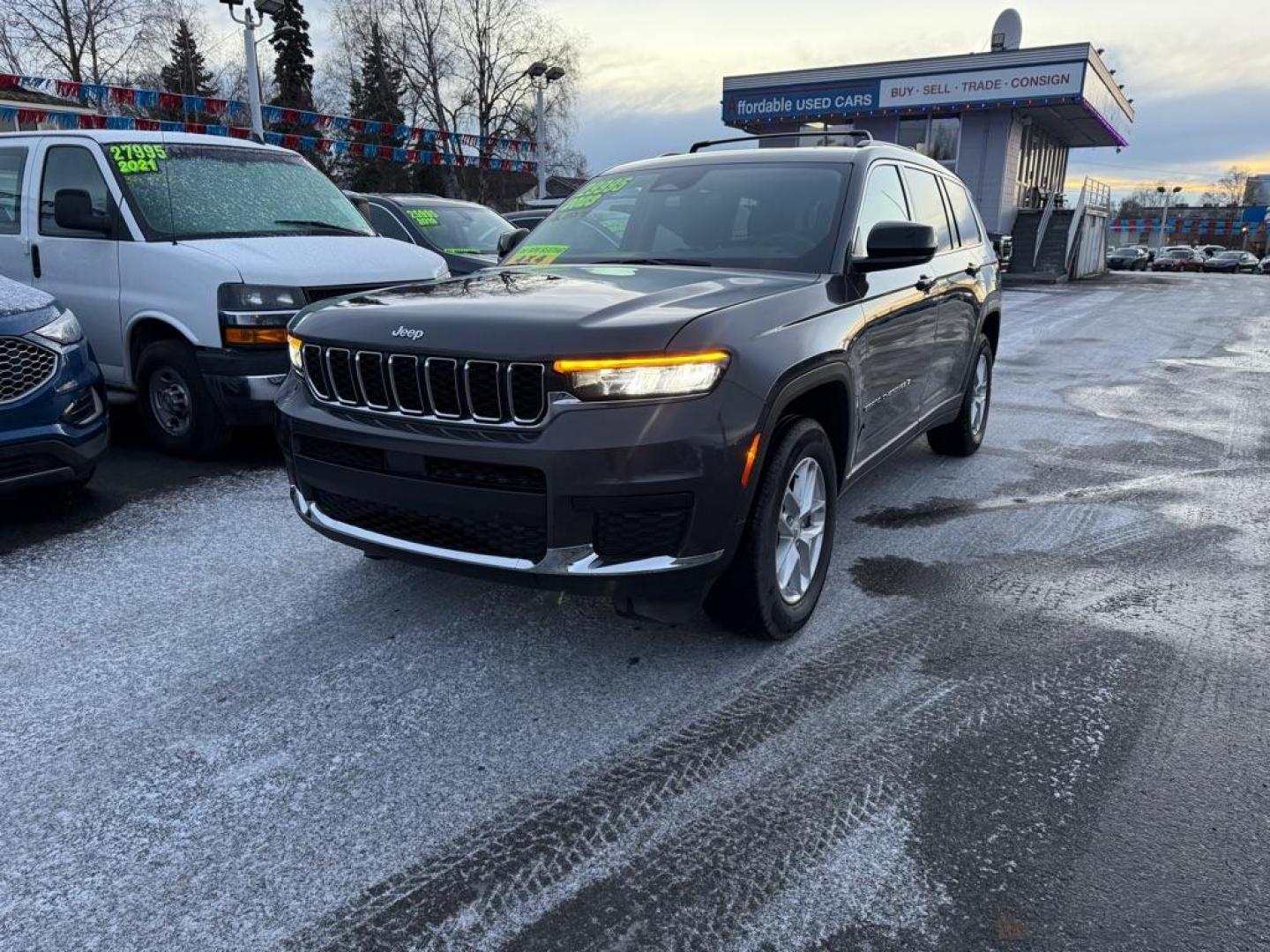 2023 GREY JEEP GRAND CHEROKEE L LAREDO (1C4RJKAG1P8) with an 3.6L engine, Automatic transmission, located at 929 East 8th Ave, Anchorage, AK, 99501, (907) 274-2277, 61.214783, -149.866074 - Photo#0
