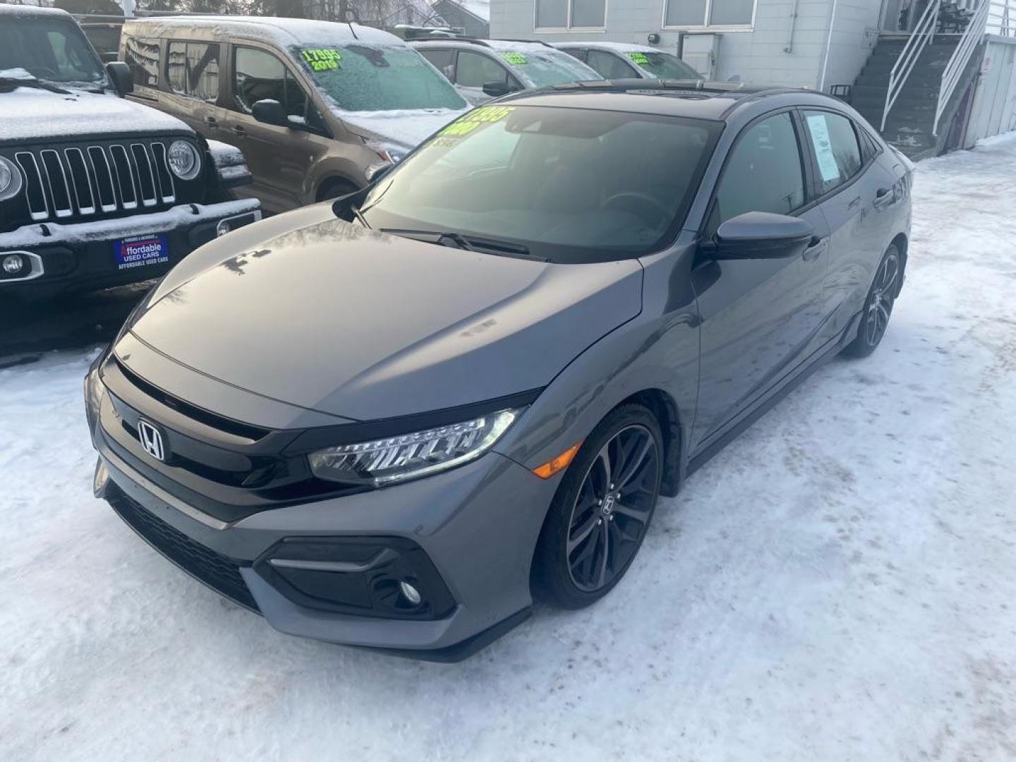 2020 GRAY HONDA CIVIC SPORT TOURING (SHHFK7H95LU) with an 1.5L engine, Continuously Variable transmission, located at 929 East 8th Ave, Anchorage, AK, 99501, (907) 274-2277, 61.214783, -149.866074 - Photo#0