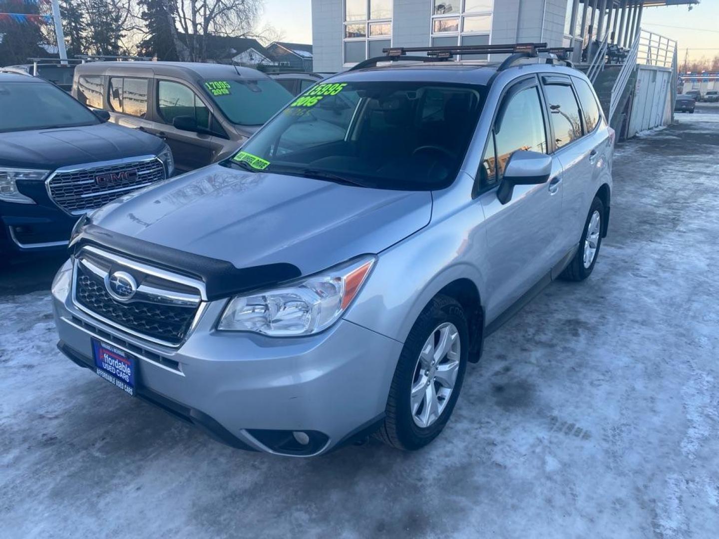 2015 SILVER SUBARU FORESTER 2.5I PREMIUM (JF2SJAFC3FH) with an 2.5L engine, 6-Speed Manual transmission, located at 929 East 8th Ave, Anchorage, AK, 99501, (907) 274-2277, 61.214783, -149.866074 - Photo#0