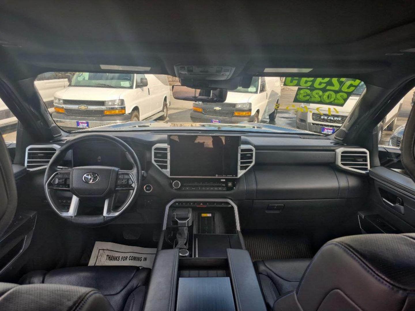 2023 BLUE TOYOTA TUNDRA CREWMAX PLATINUM (5TFNA5EC9PX) with an 3.4L engine, Automatic transmission, located at 929 East 8th Ave, Anchorage, AK, 99501, (907) 274-2277, 61.214783, -149.866074 - Photo#4
