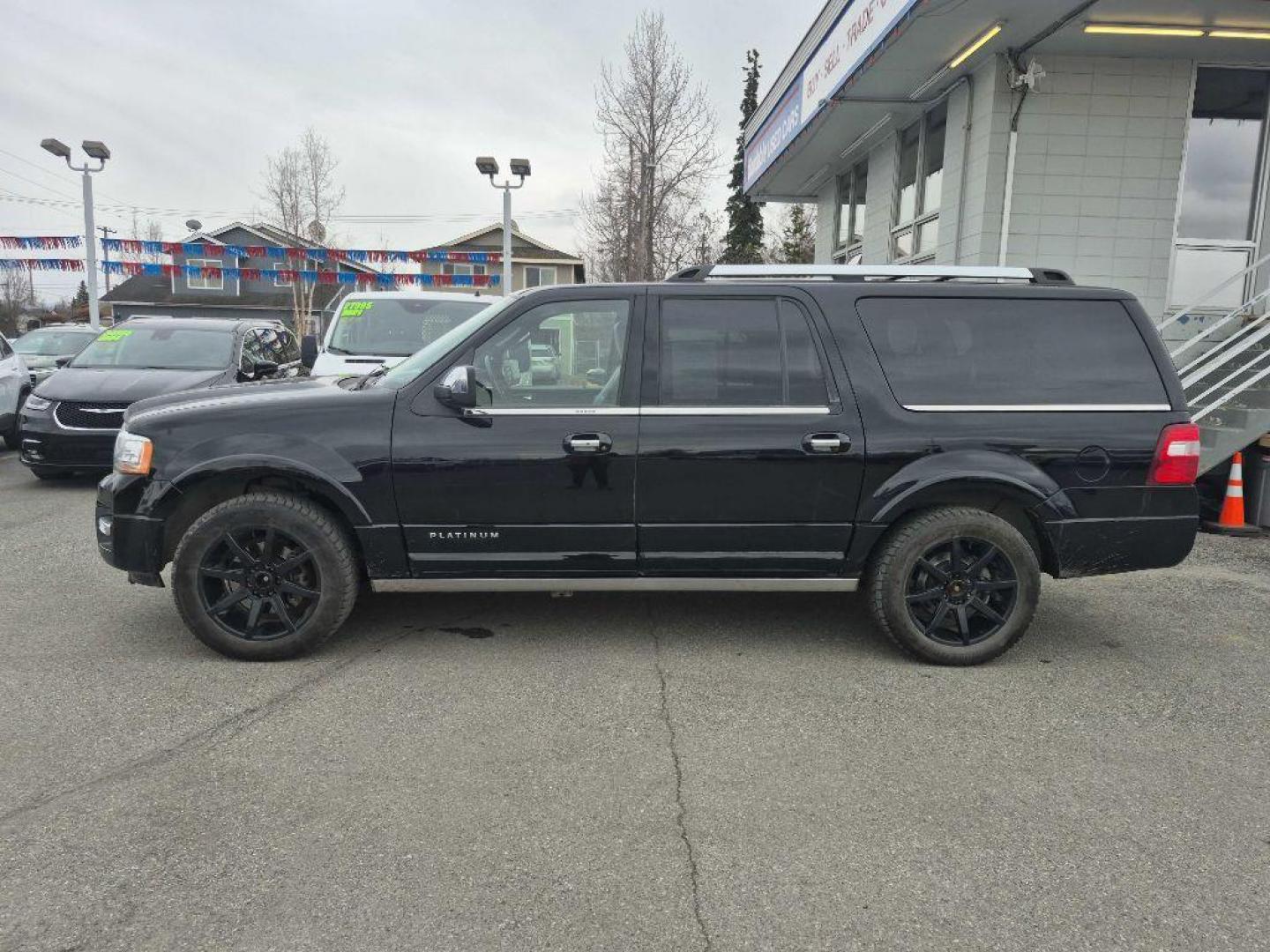 2017 BLACK FORD EXPEDITION EL PLATINUM (1FMJK1MT5HE) with an 3.5L engine, Automatic transmission, located at 929 East 8th Ave, Anchorage, AK, 99501, (907) 274-2277, 61.214783, -149.866074 - Photo#1