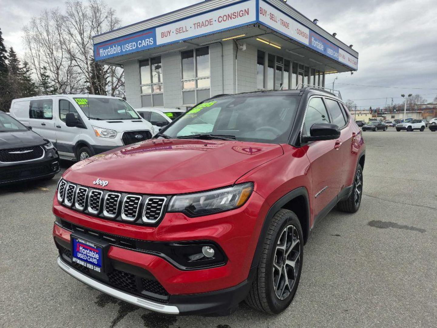 2025 RED JEEP COMPASS LMTD LIMITED (3C4NJDCN8ST) with an 2.0L engine, Automatic transmission, located at 929 East 8th Ave, Anchorage, AK, 99501, (907) 274-2277, 61.214783, -149.866074 - Photo#0